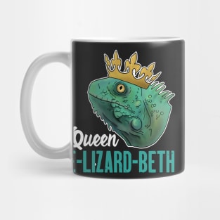 Funny Lizard Gift Queen E-Lizard-Beth Britain Mug